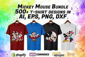 500+ Mickey Mouse T-Shirt Designs