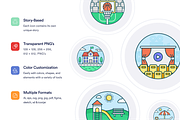 Landscape Icon Set, a Duotone Icon by Brickclay (Thumbnail 2 of 9)