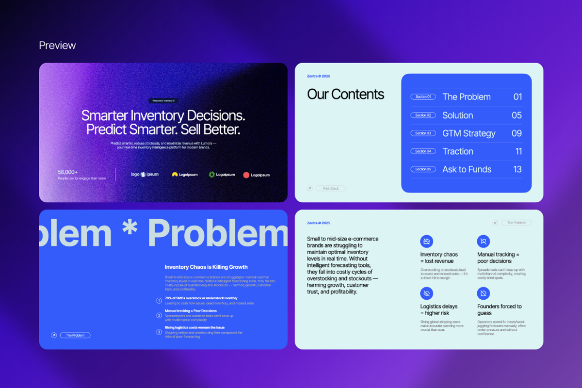 Zentra AI SaaS Pitch Deck Keynote, a Presentation Template by Unich Design Bureau (Photo 5 of 8)