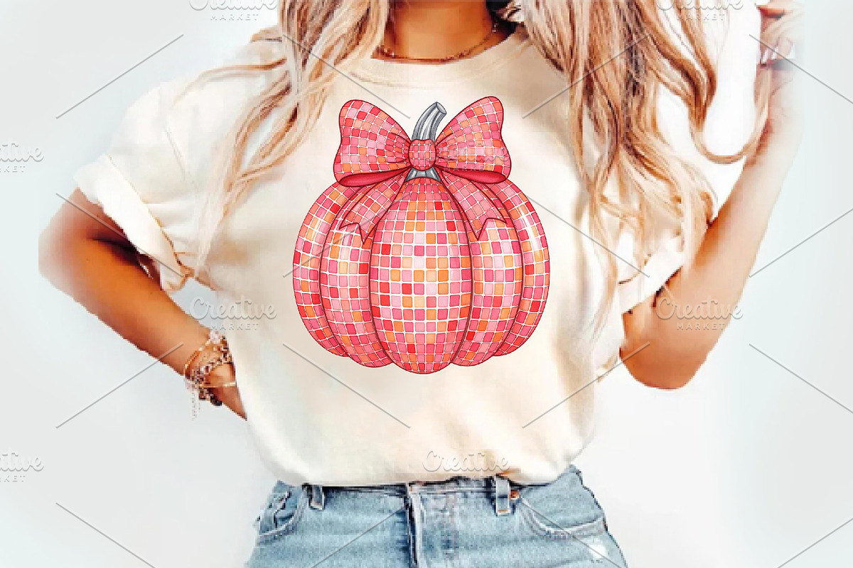 Disco pumpkin png, an Illustration by Watercolor design (Photo 3 of 3)