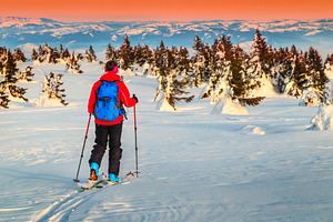 Ski touring in the mountains, a Sports & Recreation Photo by Alpine Dreams