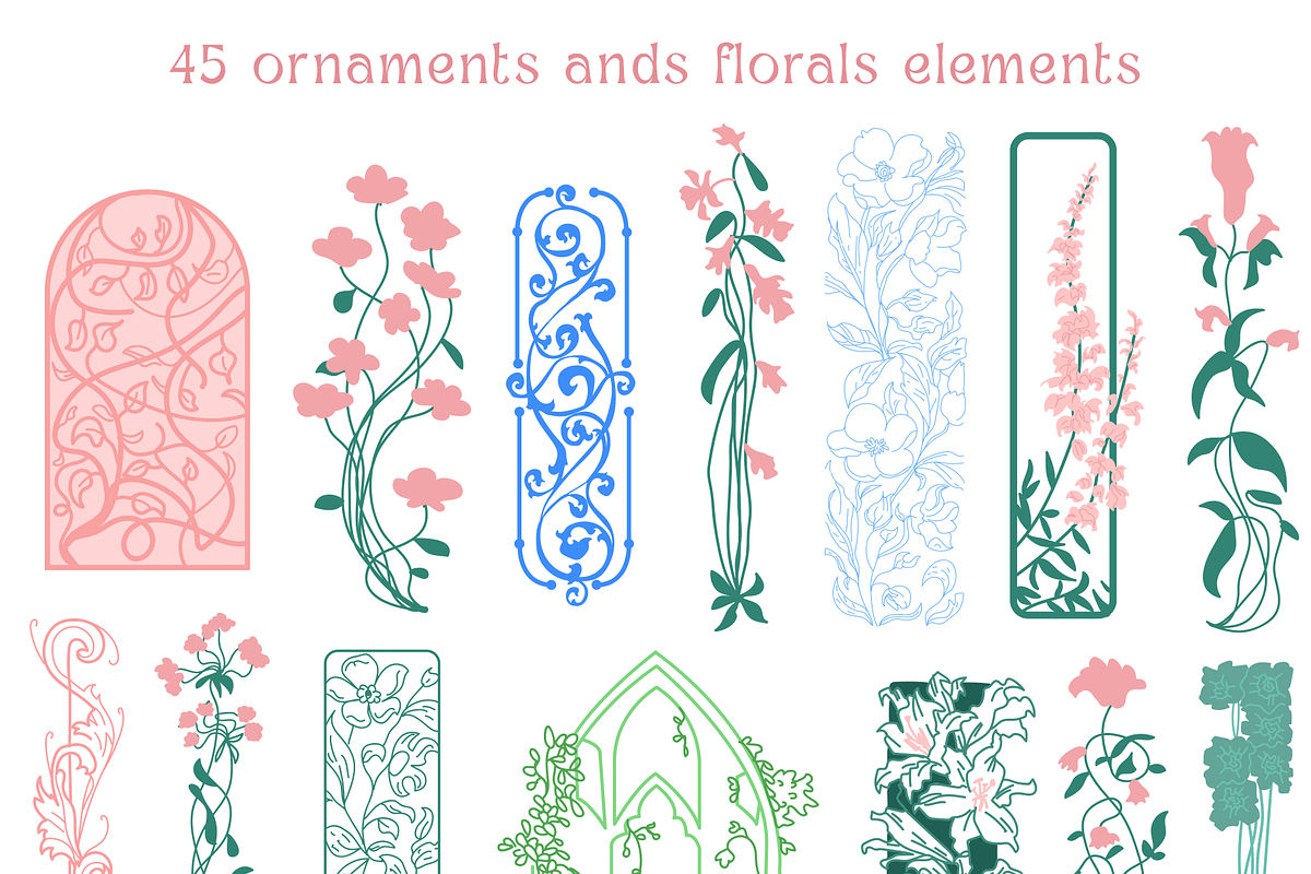 Art Noveau Self-care Bundle, an Illustration by raphaellucas (Photo 9 of 11)