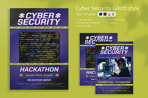 Jimmy - Cyber Security Glitch style, a Flyer Template by Attype