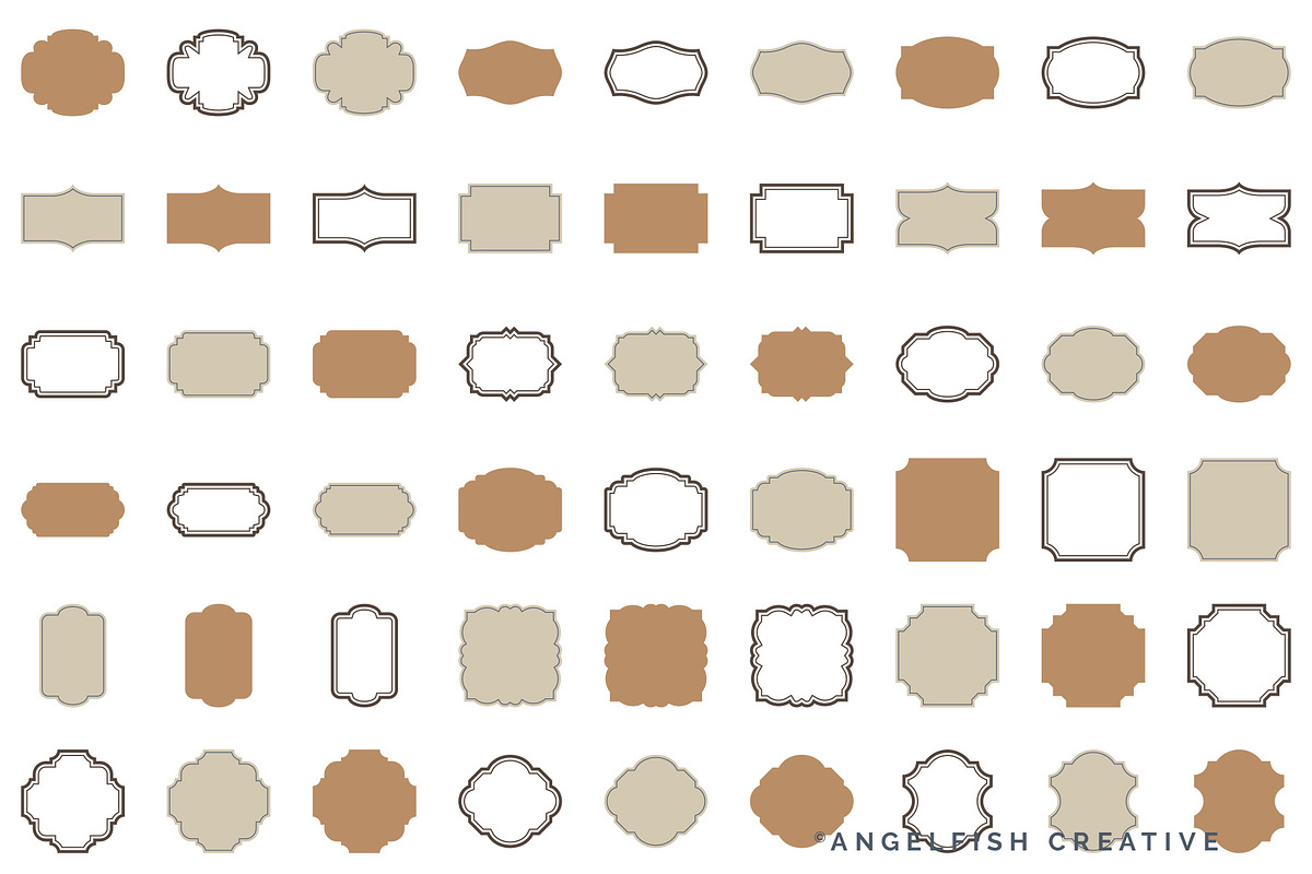 Label Frames Brush Set for Procreate, a Brush Add-On by AngelfishCreative (Photo 5 of 6)