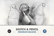 Sketch & Pencil Procreate Brushes, a Brush Add-On by Design Squad (Thumbnail 1 of 5)