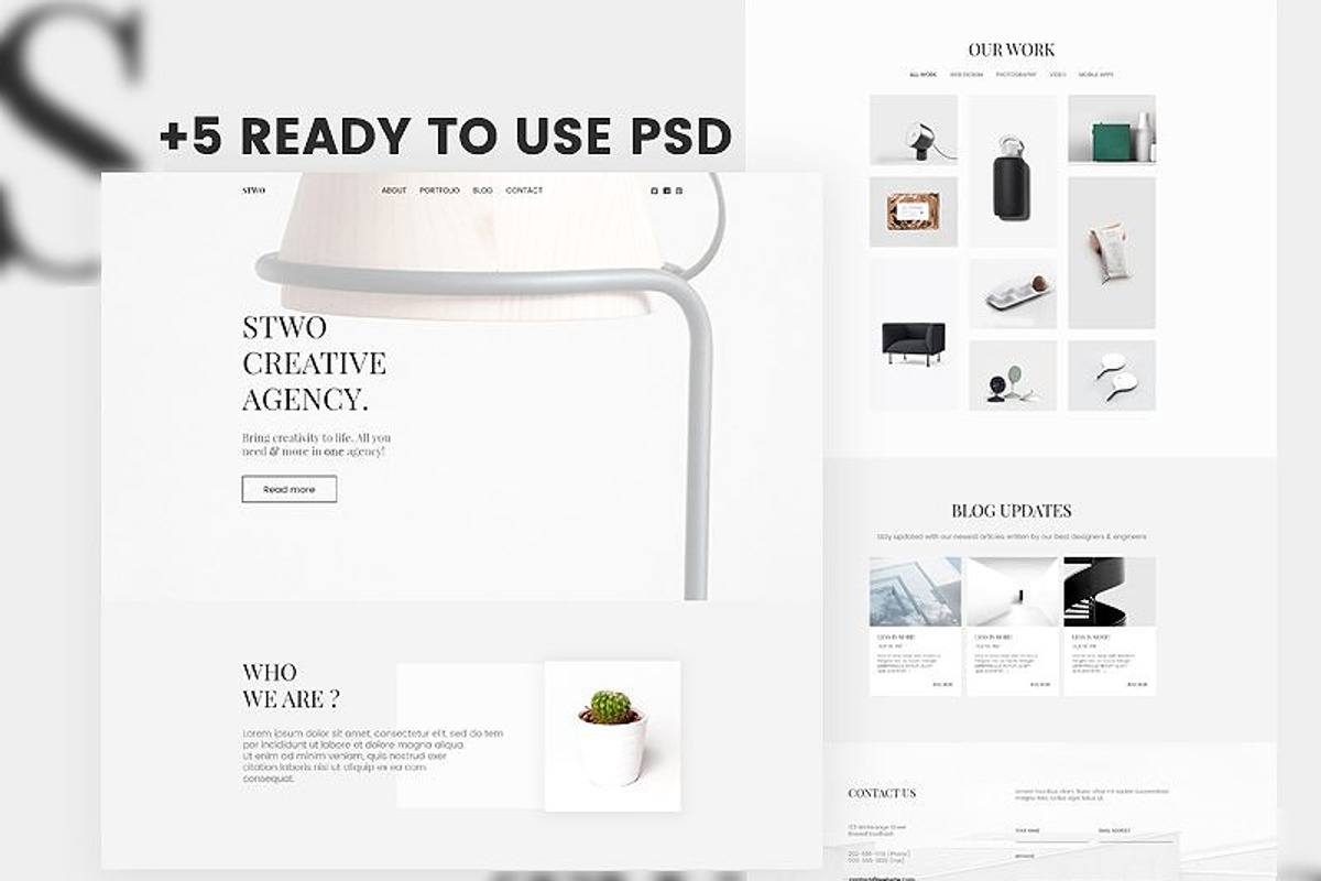 STWO-Creative Agency PSD Template, a Websites & App Template by temRam (Photo 1 of 6)