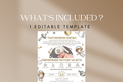 Editable Astronaut Invitation Canva, an Invitation Template by Blooming Daisy (Thumbnail 2 of 4)