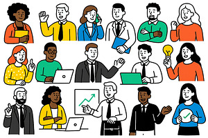 Diverse group of professionals, a Person Illustration by ZinetroN
