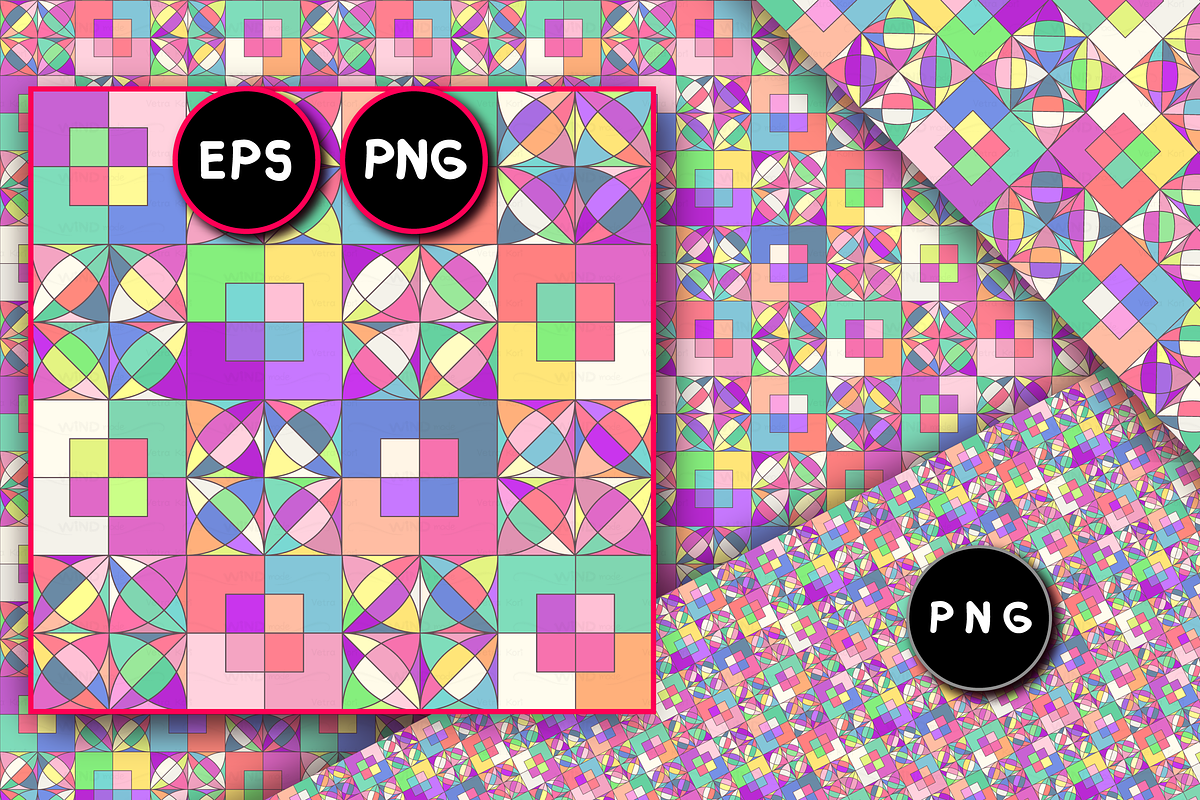 vector geometric seamless pattern, a Texture Graphic by WINDmade ...
