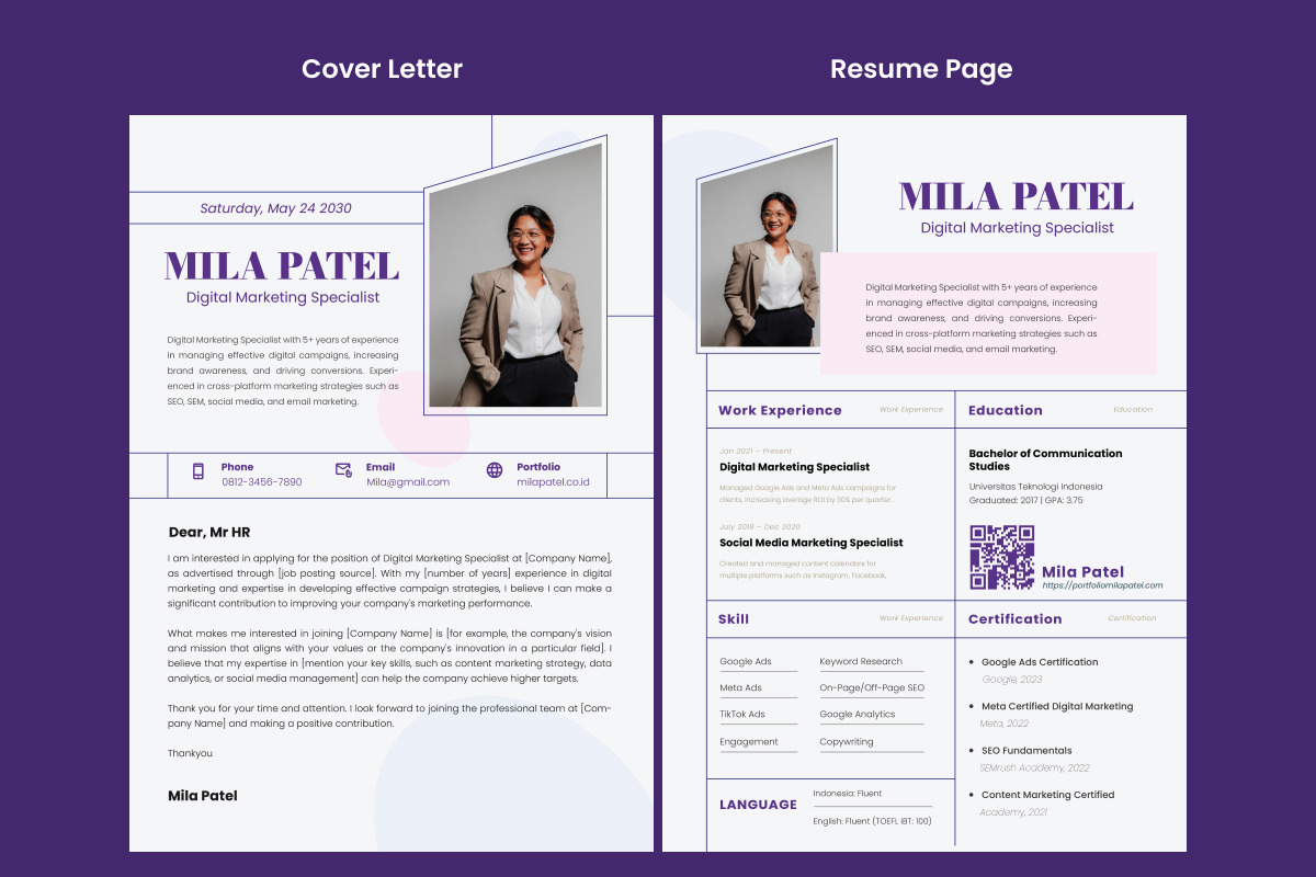 CV Resume for Digital Marketing, a Resume Template by twinstd (Photo 2 of 2)