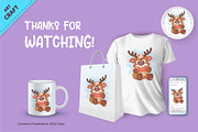 Cartoon Deer with Cookies. Clipart, an Animal Illustration by KENO Mascots (Thumbnail 3 of 3)
