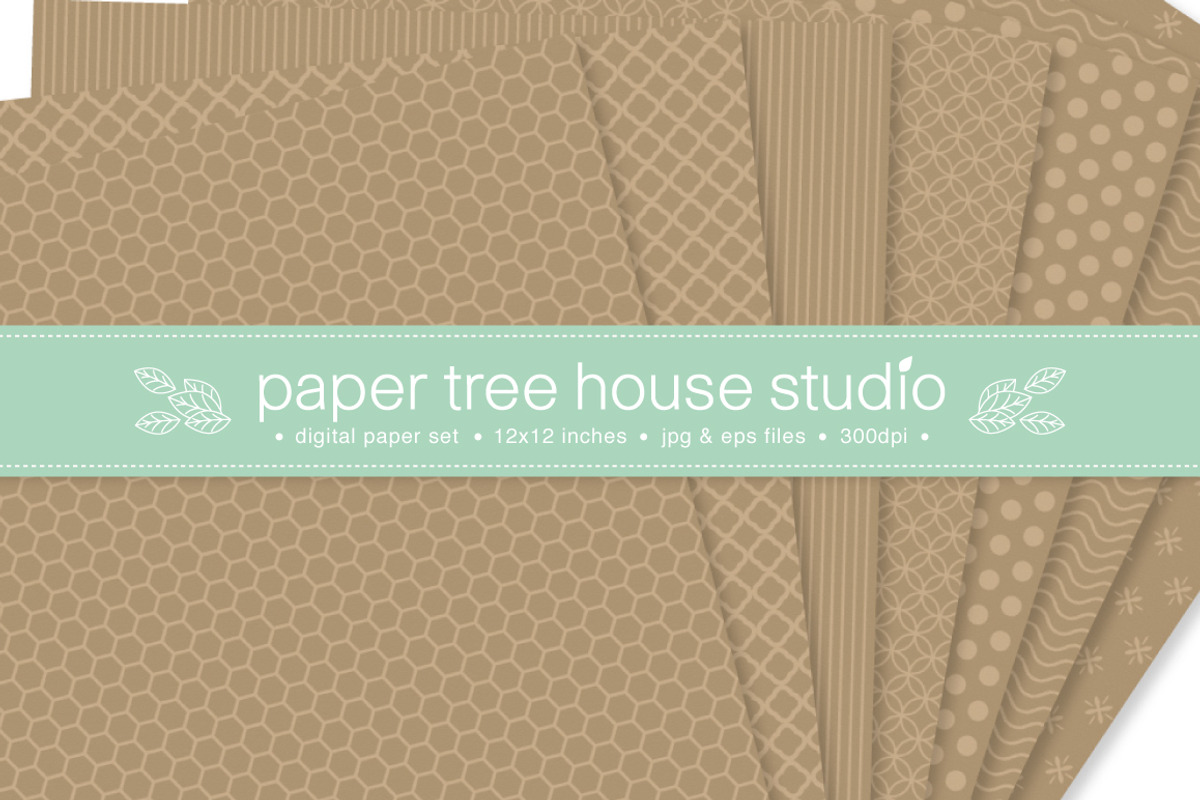 Craft Paper Patterns (Vector) preview 2