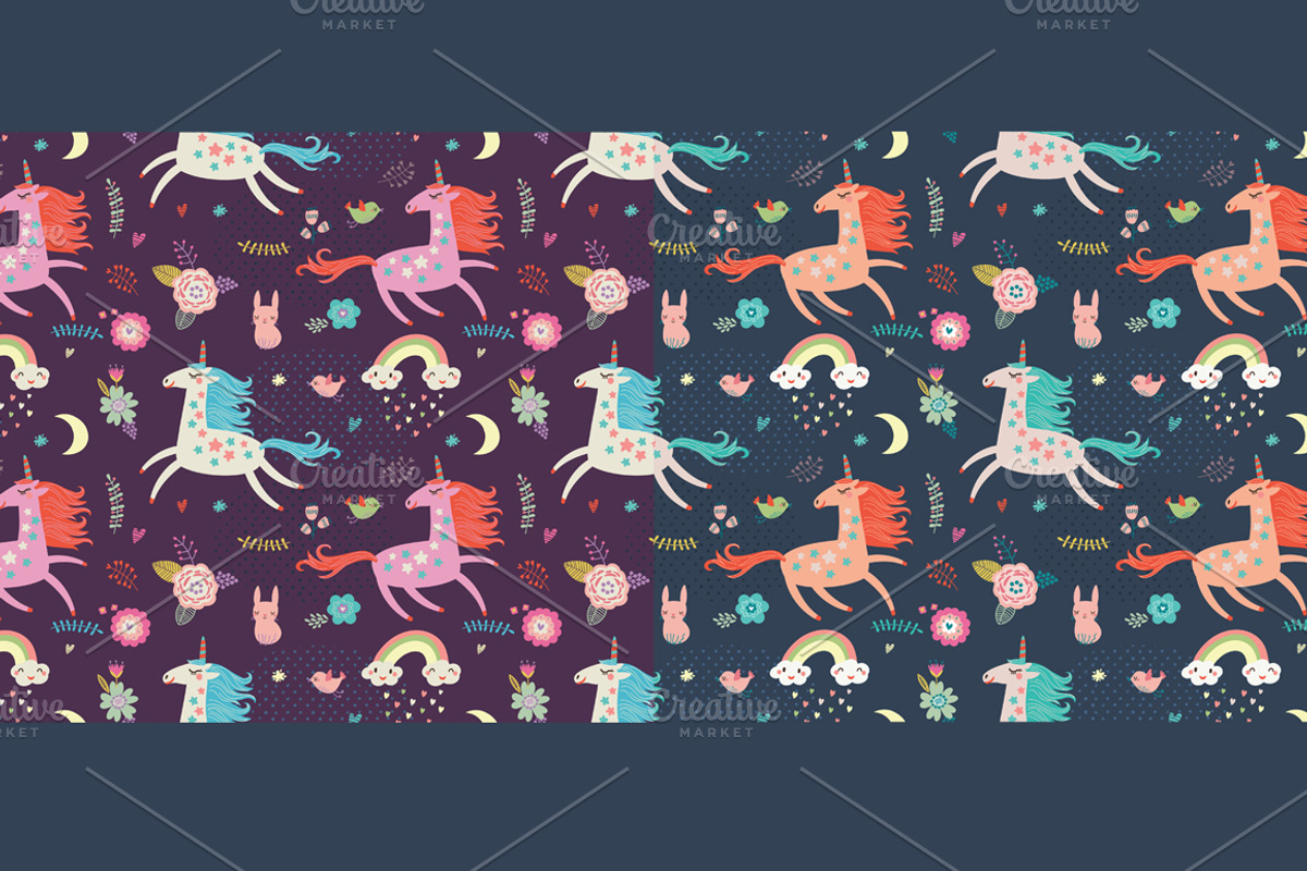 Unicorn. Characters and Patterns, a Decorative Illustration by Anna Guz's Store (Photo 3 of 3)
