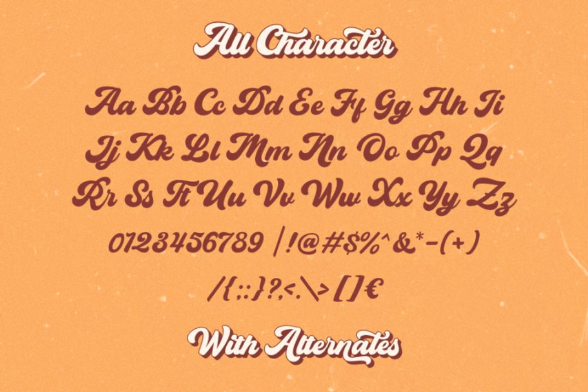The Bayland - Retro Font, a Script Font by Letterhend Studio (Photo 11 of 11)
