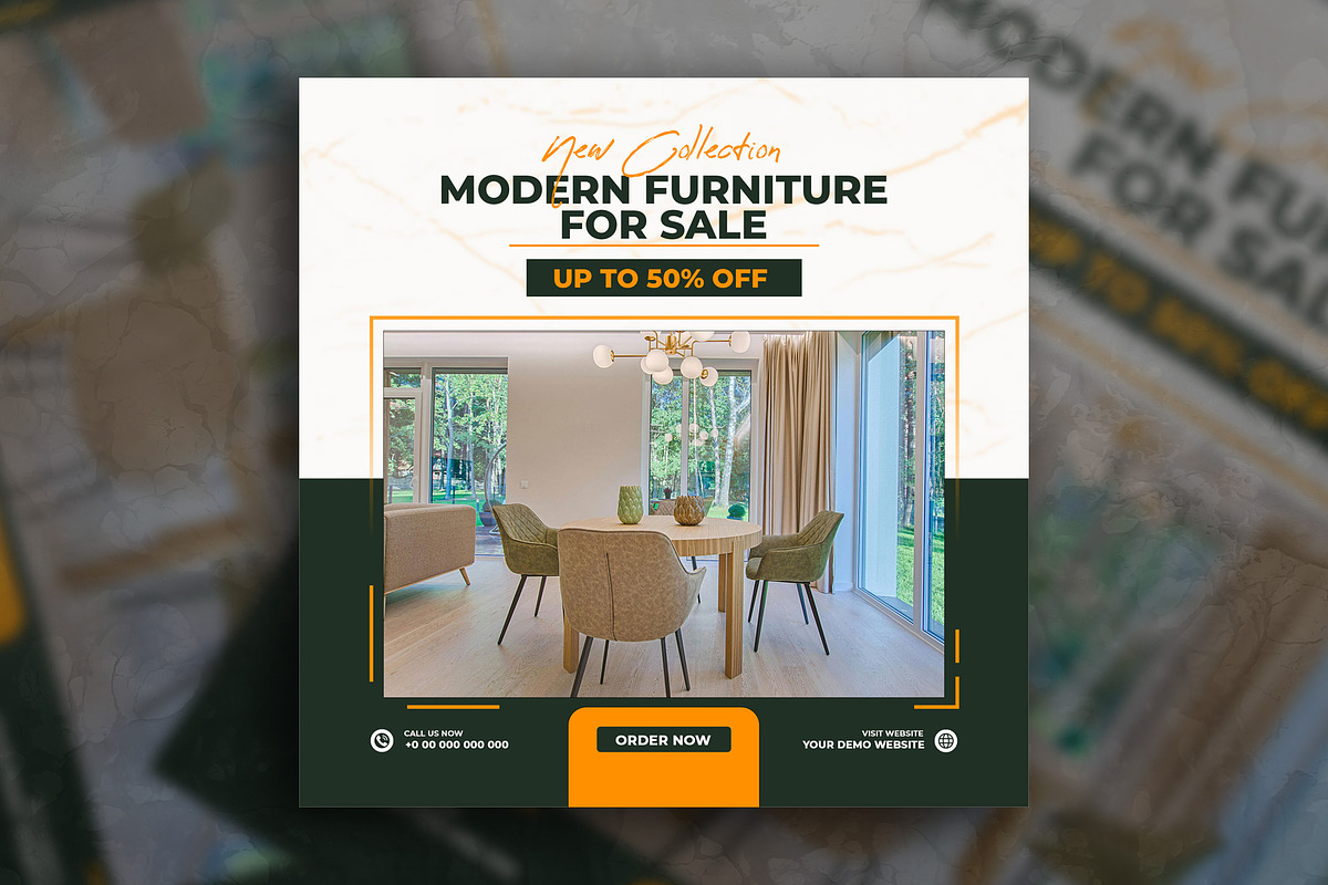 Furniture sale social media template, a Social Media Template by Tanmoy Topu (Photo 3 of 16)