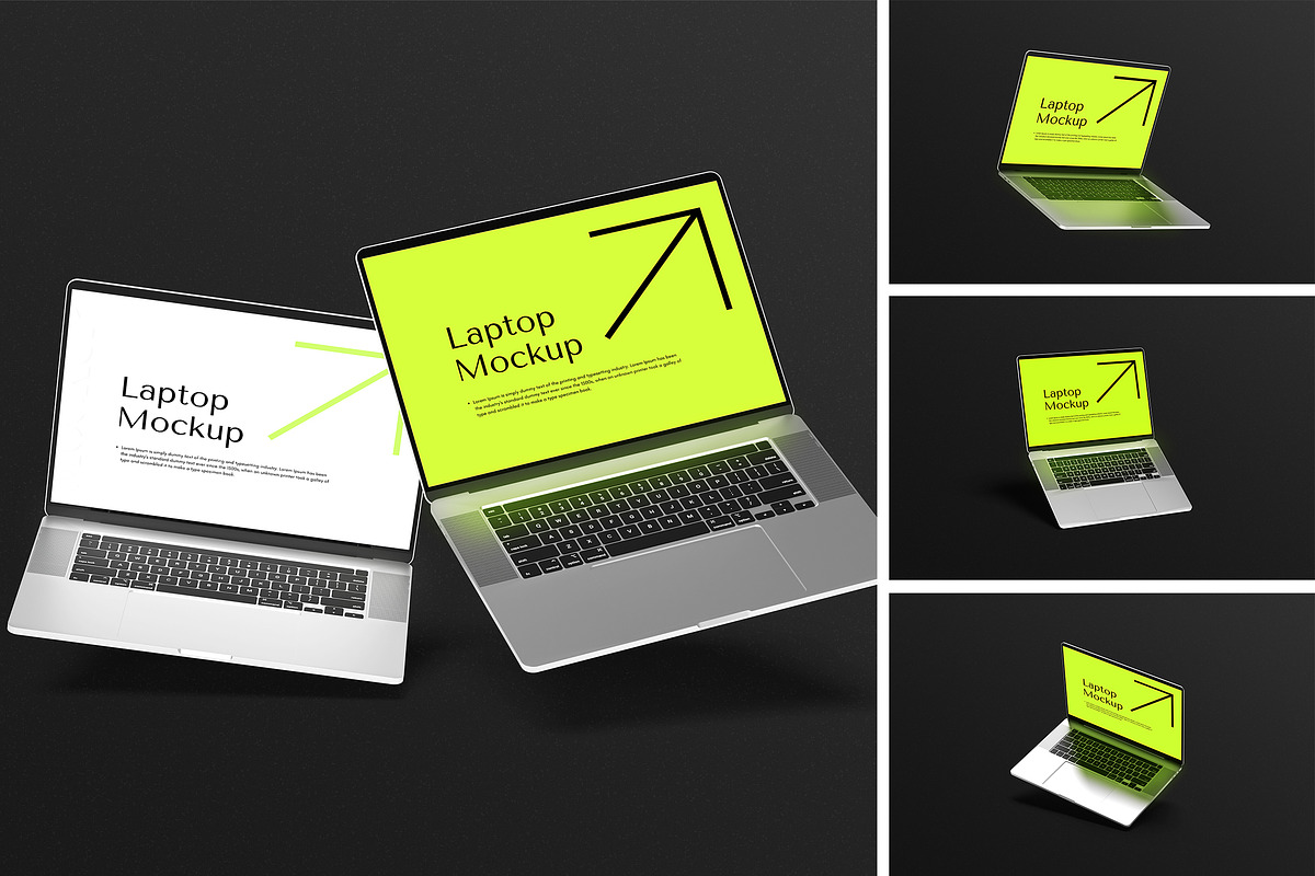 Laptop Mockup, a Wearable Device Mockup by Pikachudesign (Photo 1 of 5)