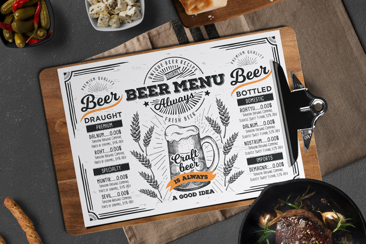 Beer Hand Drawn Illustrations, a Food Illustration by BarcelonaShop (Photo 3 of 4)