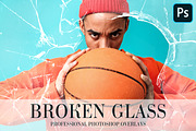 Broken Glass Overlays Photoshop, a Plug-in Add-On by FixThePhoto (Thumbnail 1 of 32)