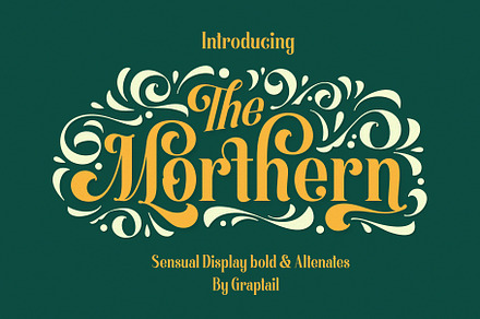 Morthern Font + Extras, a Handwritten Font by Graptail