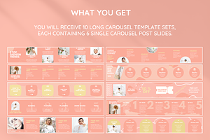 Peach Instagram Carousel Templates