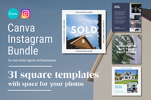 Modern Real Estate Canva Insta Pack