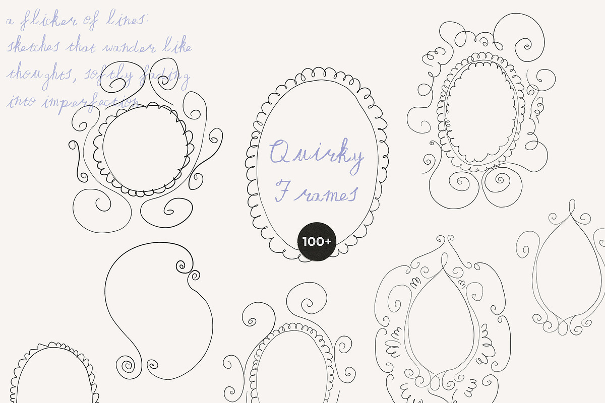 Quirky Hand-Drawn Line Frames, an Object Graphic by Lana Elanor (Photo 8 of 11)