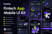 Finance App UI Kit, an UI Kit Template by Creative Graphics (Thumbnail 1 of 8)