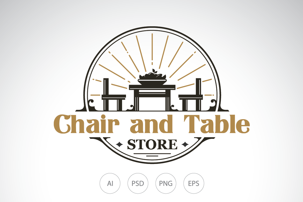 Chair and Table Store Logo, a Branding & Logo Template by Heavtryq Design (Photo 1 of 4)