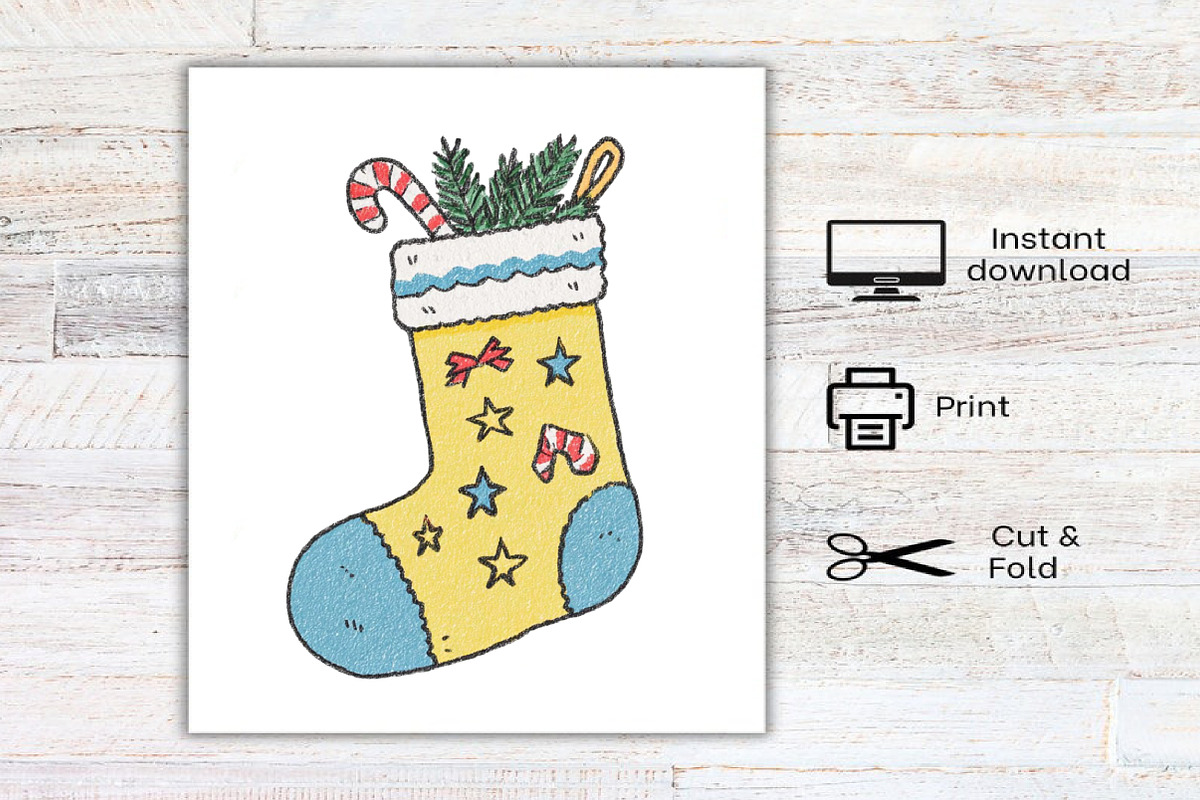 Cute Yellow Christmas Clipart, an Illustration by Canvas Craft (Photo 8 of 8)