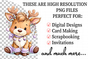 Funny Christmas Reindeer Clipart, an Illustration by Daily.Designs (Thumbnail 2 of 5)