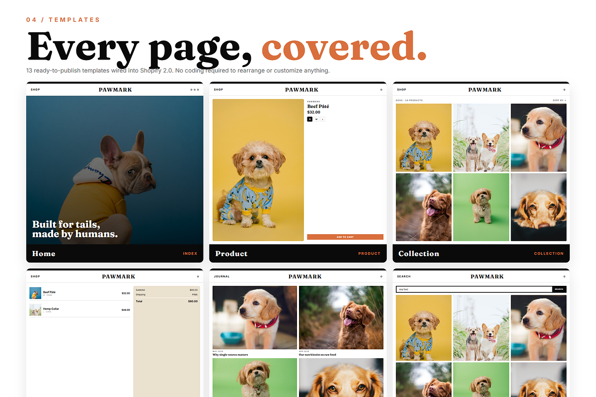 Pawmark Pets Shopify Theme, a Shopify Template by Ibnul Jaif Farabi (Photo 4 of 8)