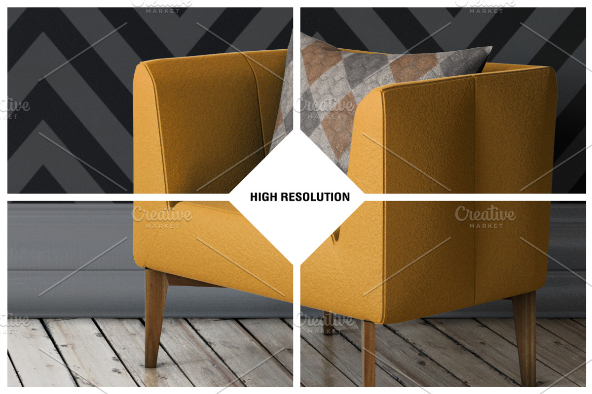 Wall & Pillow Mock-up, a Household Mockup by IsometricWorld (Photo 6 of 6)