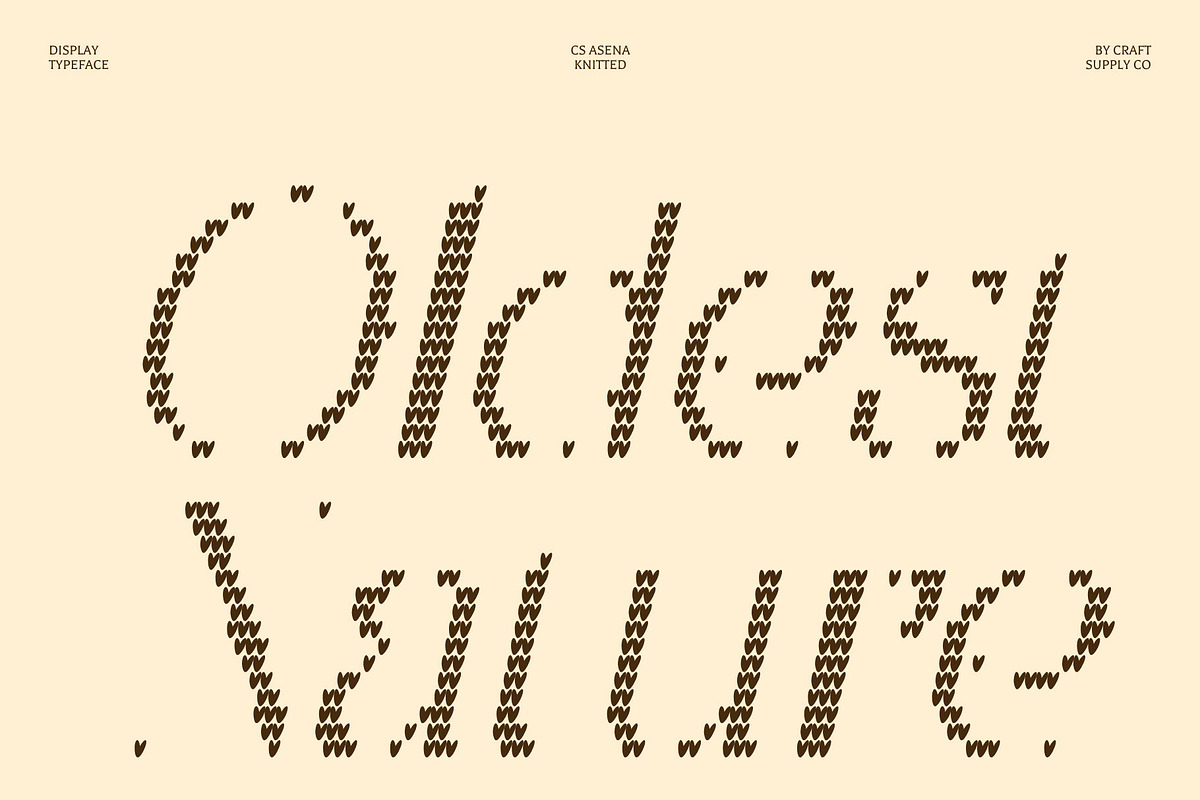 CS Asena Knitted, a Serif Font by Craft Supply Co. (Photo 2 of 8)