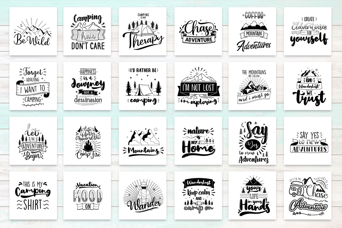Outside Adventure Quotes and Graphic, an Illustration by beetlepixels (Photo 4 of 8)