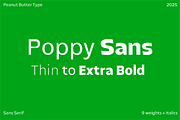 Poppy Playful Humanist Sans Serif, a Font by PeanutButter Type (Thumbnail 1 of 6)