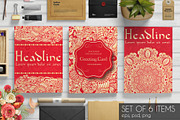 Set of Indian country ornament cards, a Brochure Template by LineTale (Thumbnail 1 of 2)