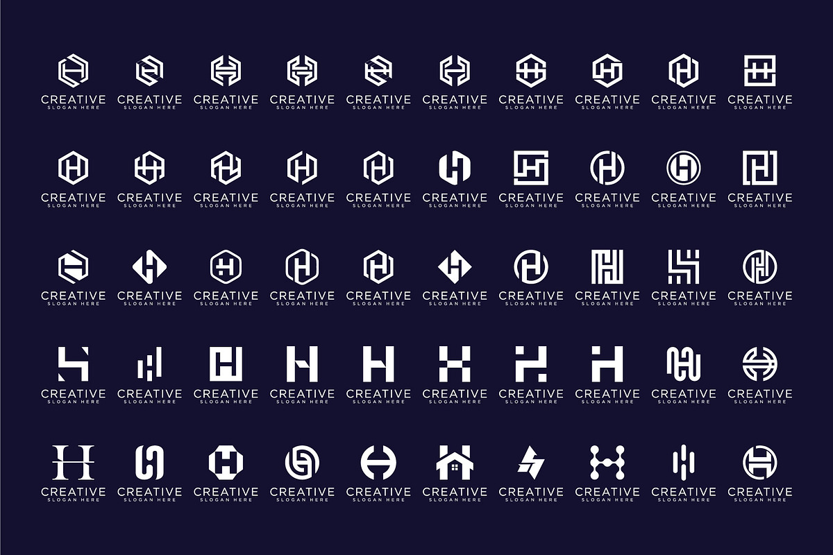 Set of initial letter H logo vector, a Branding & Logo Template by quadrazo