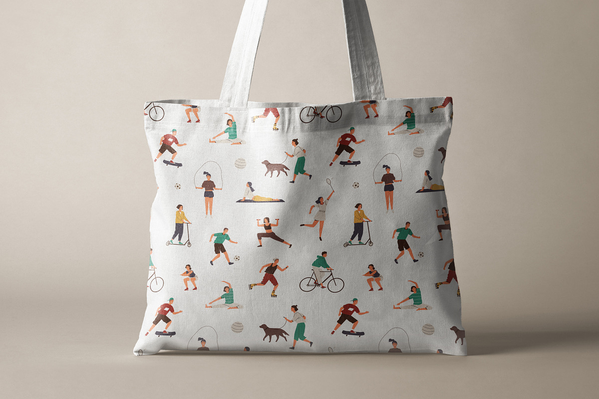People do sports seamless pattern, a Pattern Graphic by Good Studio (Photo 3 of 3)