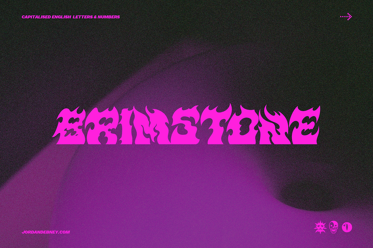 BRIMSTONE Font, a Font by Jordan Debney Art (Photo 1 of 4)