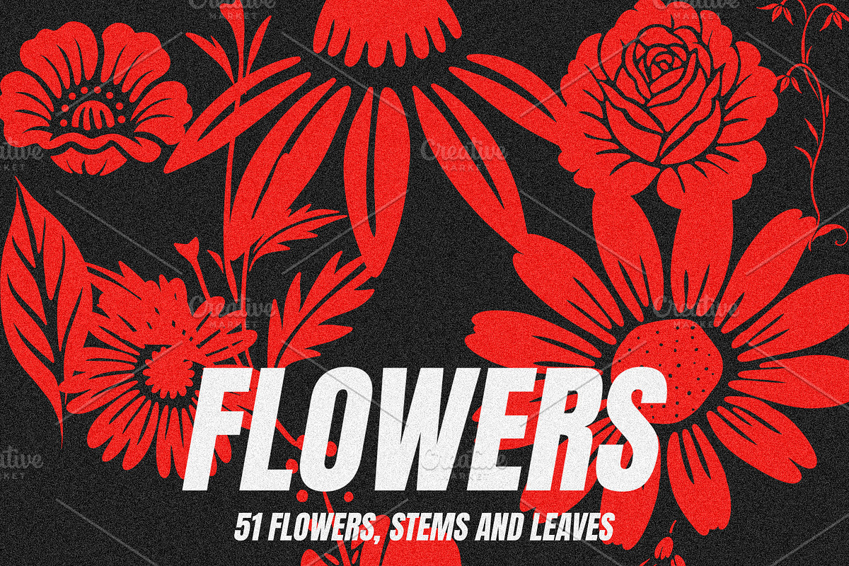 Flowers - 51 PNGs, an Object Graphic by Ridgeline Media CA (Photo 1 of 3)