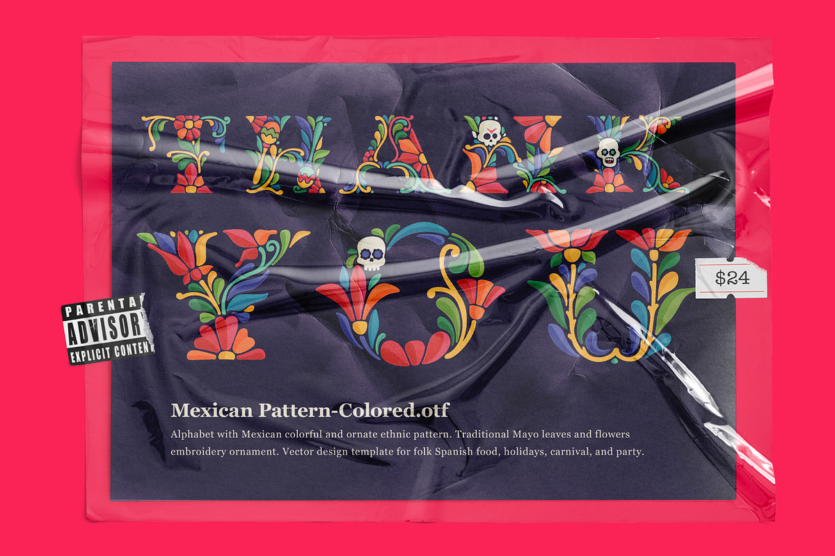 Mexican Pattern Colored font, a Symbol Font by kaer_shop (Photo 13 of 14)