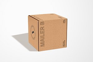 Small Square Mailer Box Mockup