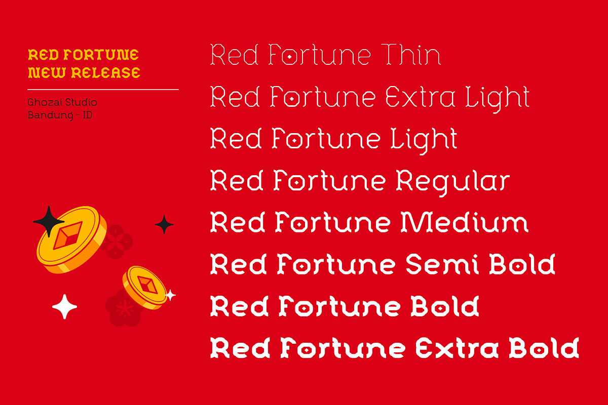 Red Fortune - Asian Inspired Font, a Slab Serif Font by ghozai studio (Photo 3 of 8)