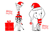 Christmas Collection - cute animals, an Animal Illustration by MM Studio (Thumbnail 3 of 12)