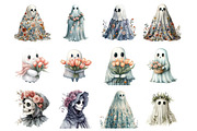 Vintage Floral Ghost Halloween, an Illustration by Design Market (Thumbnail 3 of 4)