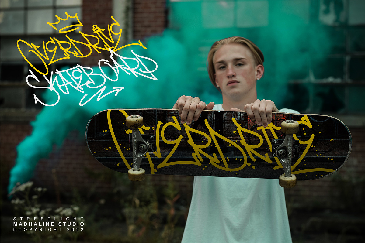 Streetlight | Graffiti Font, a Blackletter Font by Madhaline Studio (Photo 8 of 13)