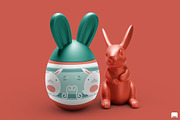 Easter Egg Mockup Bunny Edition, a Mockup by Claymoon Lab (Thumbnail 2 of 7)