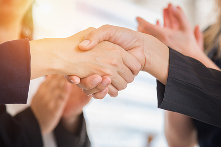 Business people shaking hands after finish reach agreement for s, a Business Photo by Ministocker
