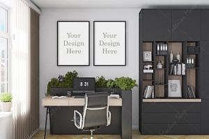 Frame Mockup Office - 862, a Print Template by Mockup Shop