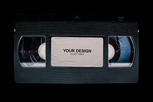 Vintage VHS Tape Cassette Mockup